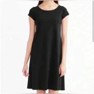Eileen Fisher Organic Cotton Ballet Neck Dress Size S/P